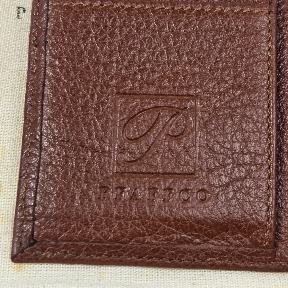 Vintage Pfaffco Vachetta Ginger Pebbled Leather Passport Wallet Bifold Bolivia